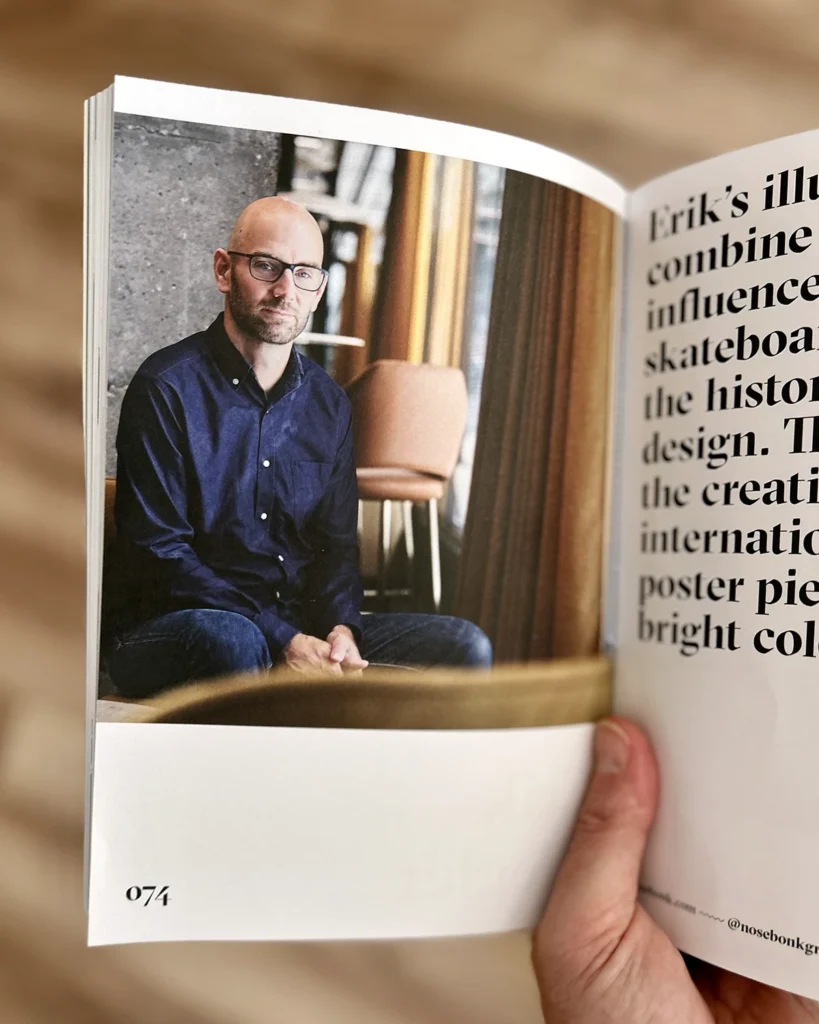 Introduction page about Erik’s style in the Skate & Art book