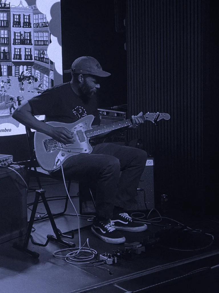 Ray Barbee playing live at El Sótano in Madrid during the Moments Festival — calm, flow and pure connection between skate and music.