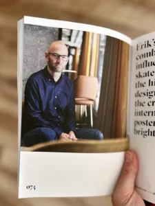 Introduction page about Erik’s style in the Skate & Art book