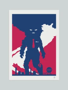 War art illustration showing smoke from industrial chimneys forming a powerful human figure — visual commentary on war, industry and hidden power